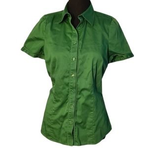 the limited short sleeve button up blouse